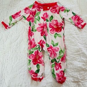 Burt’s bees floral footie pajamas